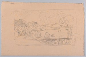 Studie av sjølandskap av William Stanley Haseltine