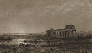 Ceres-tempelet i Paestum (Athene-tempelet) av William Stanley Haseltine