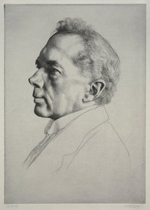 Campbell Dodgson, Profil til venstre, 1919.