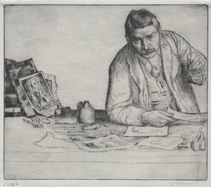 Selvportrett - "The Etcher" av William Strang