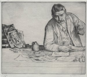 Selvportrett - Etseren, 1897. av William Strang