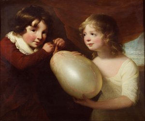 To barn med en griseblære (olje på lerret) av William Tate
