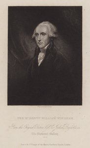 William Windham , engelsk whig-politiker (gravering) av William Thomas Fry