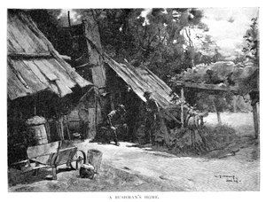 A Bushmans Home, Australia, 1886.