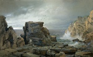 En steinete kyst, 1877. av William Trost Richards