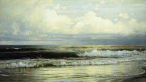 Solbelyste skyer og hav, 1897 av William Trost Richards