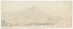 Whiteface Mountain, 1855 (grafitt på buffvevd papir) av William Trost Richards