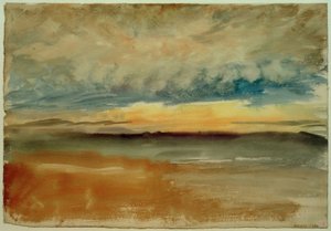 En stormfull solnedgang av Joseph Mallord William Turner
