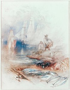 Makrell på stranden av Joseph Mallord William Turner