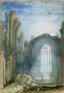 Melrose Abbey: En illustrasjon til Sir Walter Scotts The La av Joseph Mallord William Turner