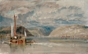 Rüdesheim, utsikt over Binger Loch av Joseph Mallord William Turner