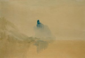 Slott ved bredden av en innsjø av Joseph Mallord William Turner