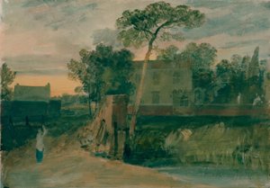 Syon Ferry House, Isleworth, solnedgang av Joseph Mallord William Turner