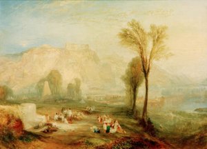 The Bright Stone of Honor (Ehrenbreitstein) og graven til av Joseph Mallord William Turner