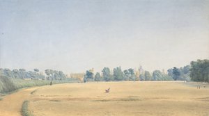 Utsikt over University Park med utsikt mot New College, Oxford, etter 1825. av Joseph Mallord William Turner