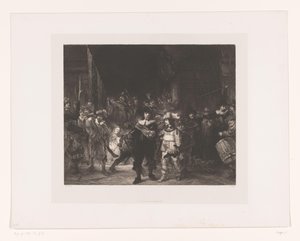 nattevakt Offiserer og andre bevæpnede menn fra distrikt II i Amsterdam ledet av kaptein Frans Banninck Cocq og løytnant Willem van Ruytenburch, kjent som 