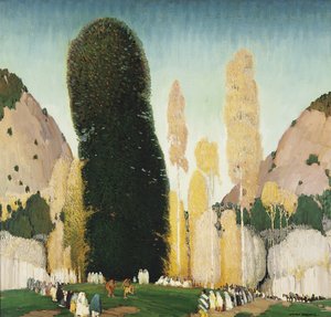 A Mountain Ceremony, ca. 1930 (olje på lerret) av William Victor Higgins