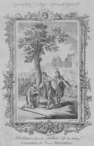 Athelstan redder sin fars liv ved å ta dansken Leofrid til fange, 1773. av William Walker