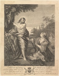 Kristus viser seg for Maria i hagen, før 1766. av William Walker