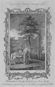 Richard I dødelig såret av en pil skutt av Bertram de Gourdon fra Walls of the Castle of C