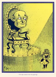 Øynene så ettertenksomt på henne. fra The Wonderful Wizard of Oz av L. Frank Baum av William Wallace Denslow
