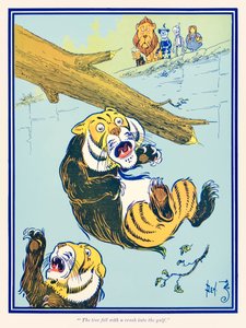 ?Treet falt med et brak i bukten.? fra ?The Wonderful Wizard of Oz? av L. Frank Baum av William Wallace Denslow