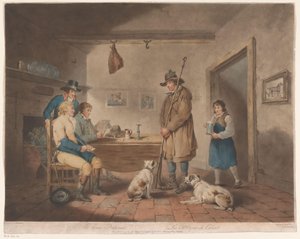 Menn på et vertshus Ale-house Politikere / Les Politiques du Cabaret (tittel på objekt)