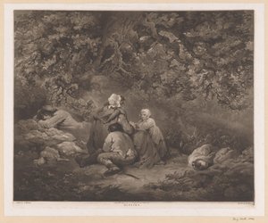 Hvilende familie i en skog Gips (tittel på objekt) av William Ward