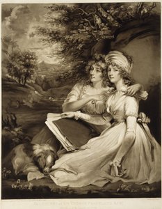 The Daughters of Sir Thomas Frankland, Baronet, 1797 (mezzotint i brunt blekk) av William Ward