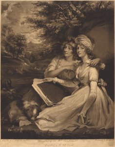 Døtrene til Sir Thomas Frankland av William Ward after John Hoppner