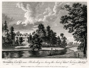Pendhill Court nær Bletchenley i Surry setet til George Scullard Esquire, 1776
