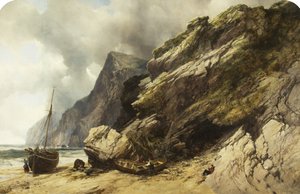 Cheyne Beach, Ilfracombe, ca. 1845 (olje på lerret)