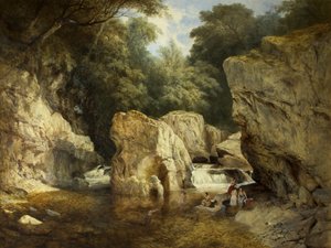 Scene i Nord-Wales, ca. 1846 (olje på lerret)
