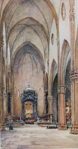 Bologna. Interiør av S. Petronio (farge litho) av William Wiehe Collins
