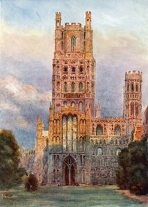 Ely, fra vestfronten (farge litho) av William Wiehe Collins