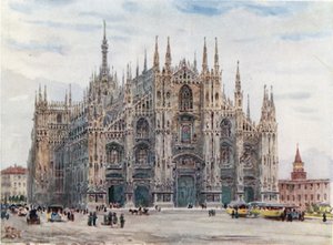 Milan. Katedralen (farge litho) av William Wiehe Collins