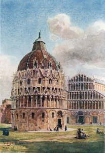 Pisa. Baptisteriet (farge litho) av William Wiehe Collins