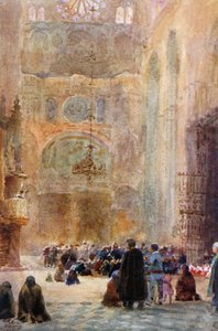 Toledo, South Transept (farge litho) av William Wiehe Collins