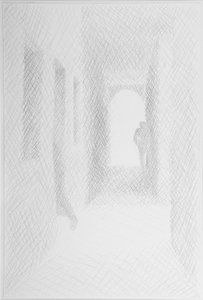 Archway to Rio Terra, Venezia, 2008 (blyant på papir) av William Wilkins