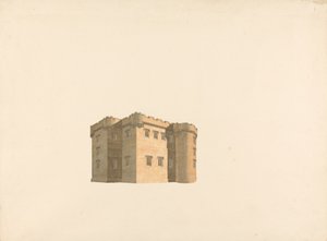 Cluny Castle, Aberdeenshire, Skottland: Perspektiv av William Wilkins