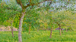 Orchard in Autumn, 2020 (olje på lerret) av William Wilkins
