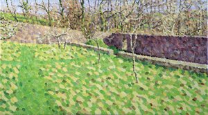 Orchard in Winter Sun, 2011 (Olje på lerret) av William Wilkins