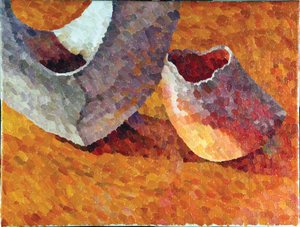 Still Life, Koyama Vessels, 2014 (Oil on Canvas) av William Wilkins