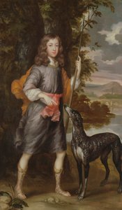 En gutt med et spyd og en hund, ca. 1685