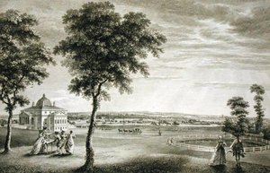 Foots-Cray Place i Kent, setet til Bourchier Cleeve Esq. (1715-60) (gravering) av William Woollett