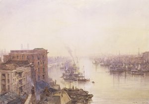 Bassenget fra Adelaide Hotel, London Bridge av William Wyld