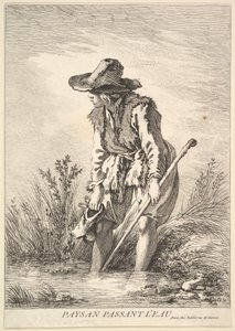 Bonde krysser vann, 1786.