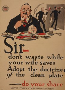 Sir ikke kast bort mens din kone sparer, vedta læren om den rene tallerken, gjør din del av William Young Crawford