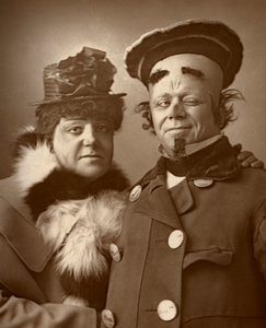 Harry Nicholls og Herbert Campbell, britiske skuespillere The Queen and the King, 1888. av William and Daniel Downey