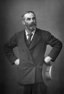 John Burns 1858-1943, engelsk fagforeningsmann, antirasist, sosialist og politiker, 1893.